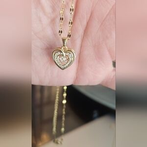 Titanium Steel Heart Pendant Necklace